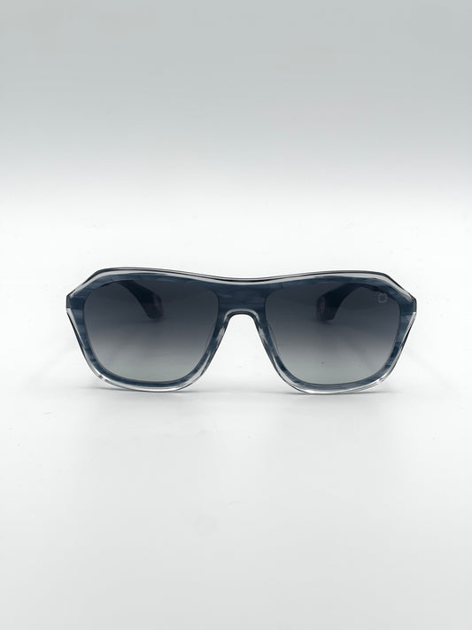 Blake Kuwahara, Davis, cristallo, blu screziato