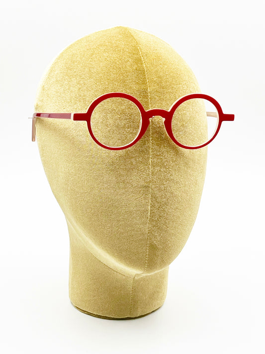 Abby, rosso e rosa cipria