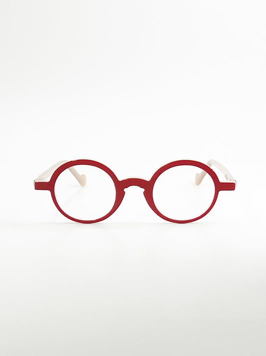 Abby, rosso e rosa cipria