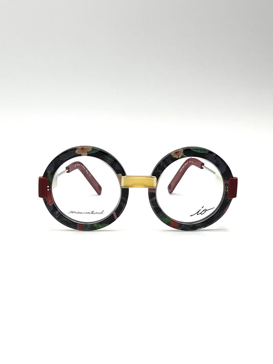 1143, cristallo con sfondo a tema floreale