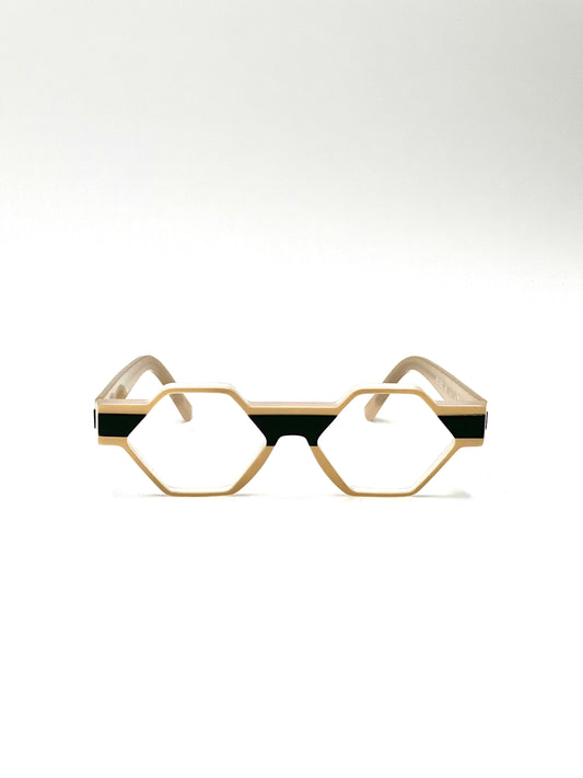 mod. Hexagono, avorio, Henau, occhiale da Vista