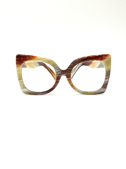 Mod. WA000487, corno, 58EP Capsule, occhiale da lettura