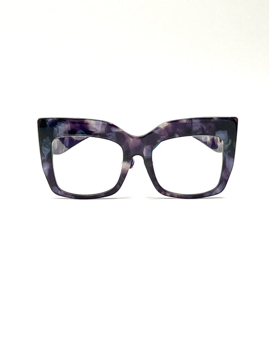 Mod. OA0190, maculato viola madreperla., 58EP Capsule, occhiale da lettura