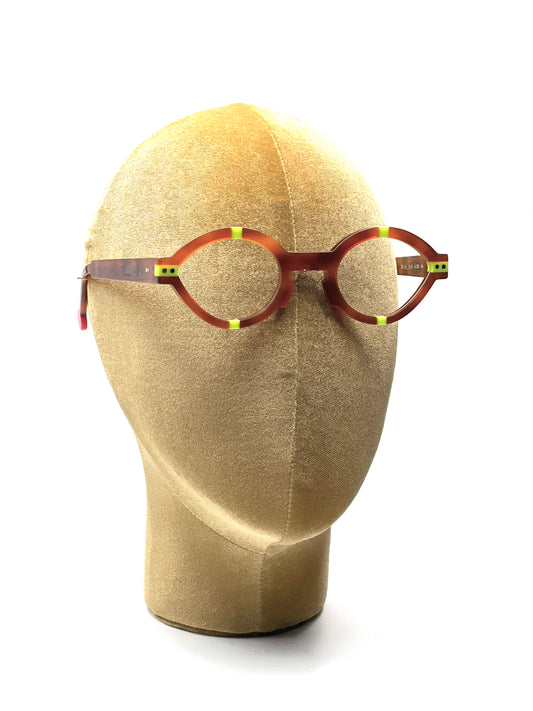 mod. be sexy, marrone caramello e verde, Sabine be, occhiale da Vista