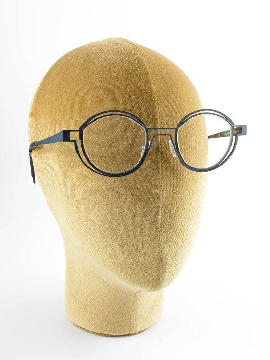 mod. Tracing, grigio e verde ottanio, Theo, occhiale da Vista