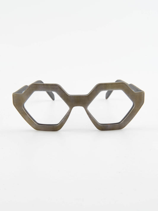 mod. Hexaforte, grigio tortora e avana, Henau, occhiale da Vista