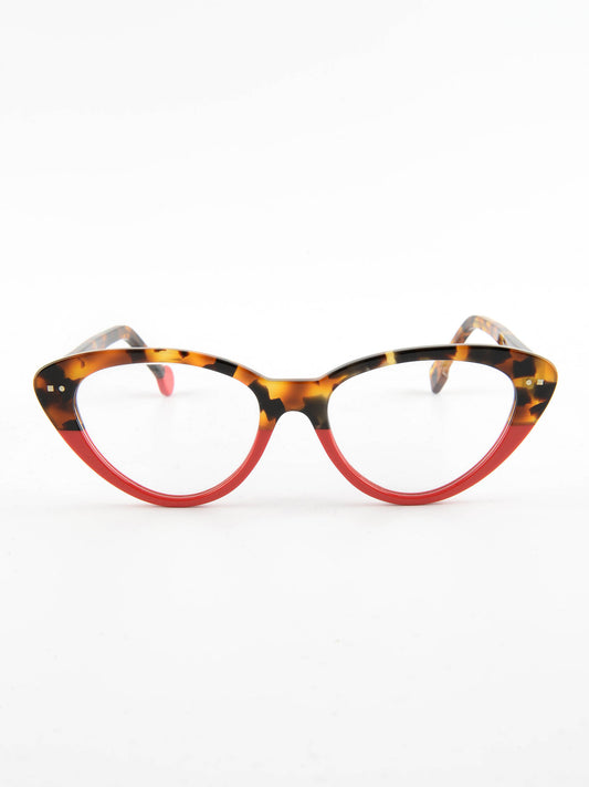 mod. be pretty, avana e rosso, Sabine be, occhiale da Vista