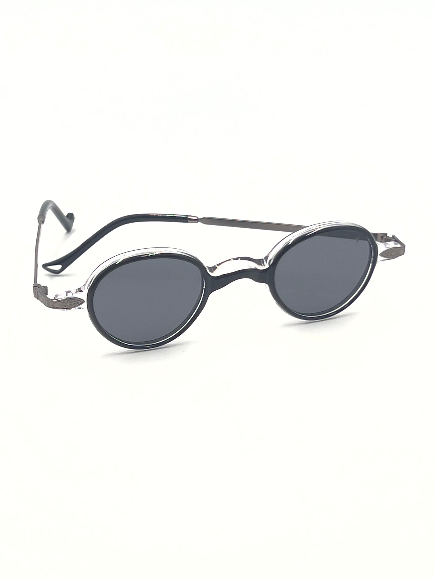 Eyepetizer Tango, nero cristallo, aste grigie